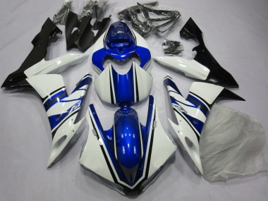 2004-2006 Yamaha YZF 1000 R1 Motorcycle Fairing - White Blue Black Canada