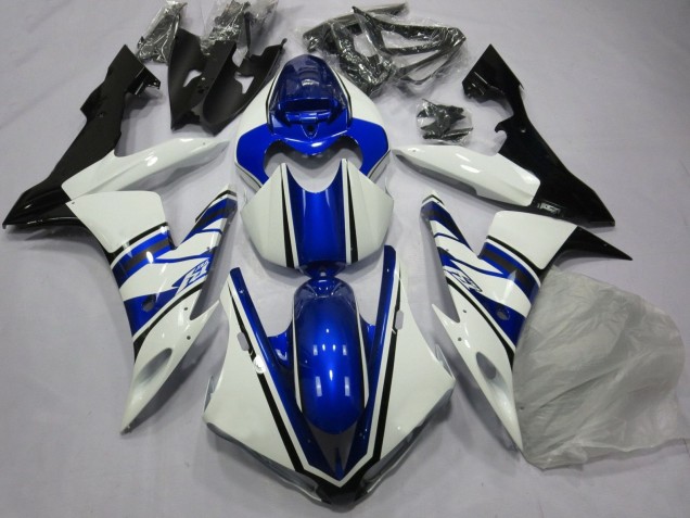 2004-2006 Yamaha YZF 1000 R1 Motorcycle Fairing - White Blue Black Canada