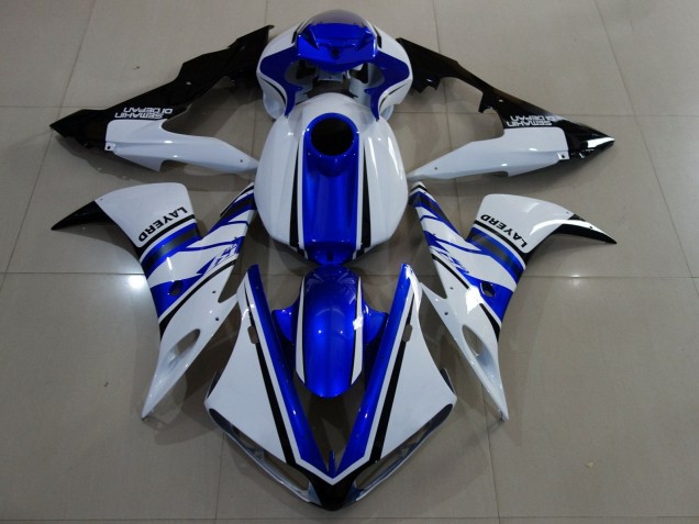 2004-2006 Yamaha YZF 1000 R1 Motorcycle Fairings - White Blue Black Canada