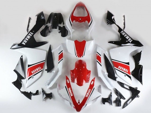2007-2008 Yamaha YZF 1000 R1 Motorcycle Fairings - White Red Black Stripe Canada
