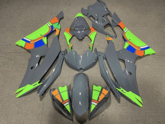 2008-2016 Yamaha YZF R6 Motorcycle Fairings - Nardo Grey Neon Green Color Wheel Canada