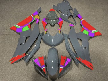 2008-2016 Yamaha YZF R6 Motorcycle Fairings - Nardo Grey Red Color Wheel Canada