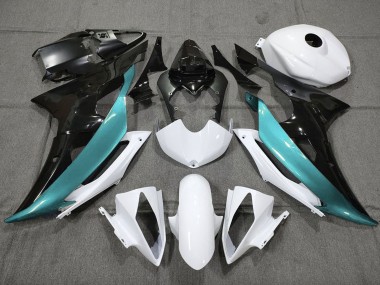2008-2016 Yamaha YZF R6 Motorcycle Fairings - White Black Teal Blue Canada