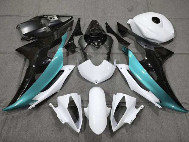 2008-2016 Yamaha YZF R6 Motorcycle Fairings - White Black Teal Blue Canada