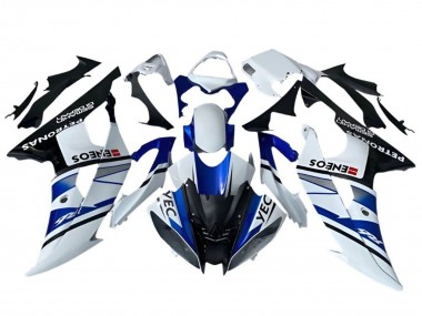 2008-2016 Yamaha YZF R6 Motorcycle Fairings - White Blue Black YEC ENEOS Petronas Semakin Didepan Canada