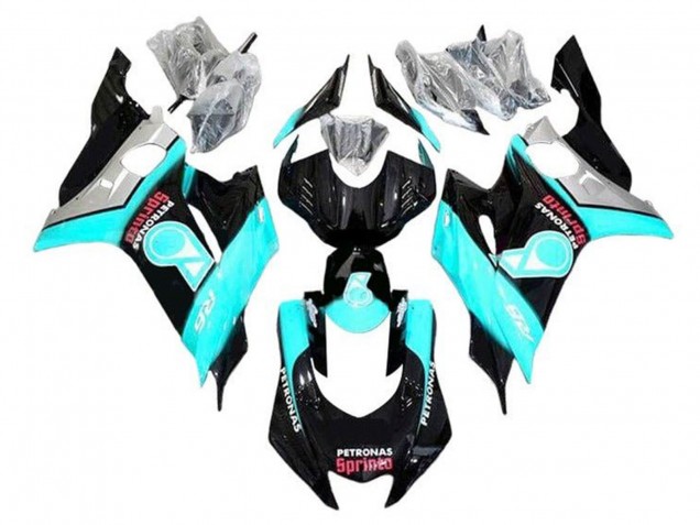 2017-2025 Yamaha YZF R6 Motorcycle Fairings - Turquoise Blue Glossy Black Petronas Canada