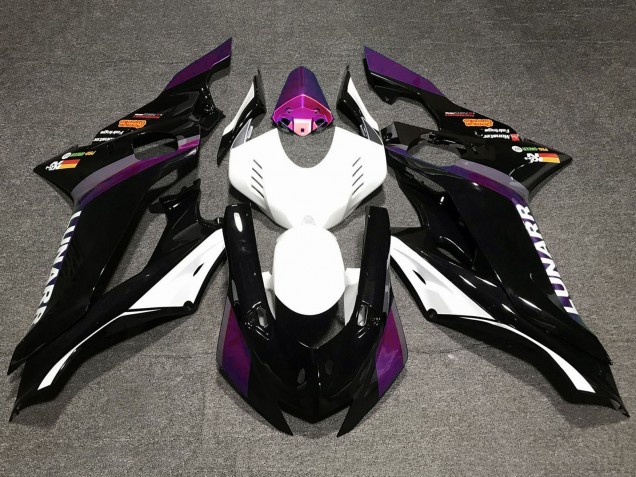 2017-2025 Yamaha YZF R6 Motorcycle Fairings - White Purple Glossy Black Canada