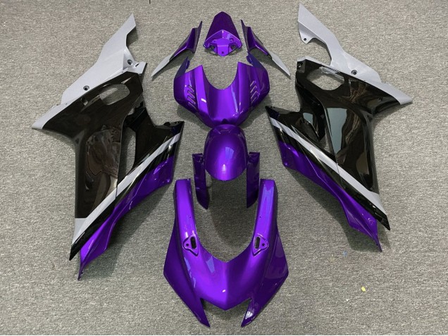 2017-2025 Yamaha YZF R6 Motorcycle Fairings - Grey Purple Glossy Black Canada