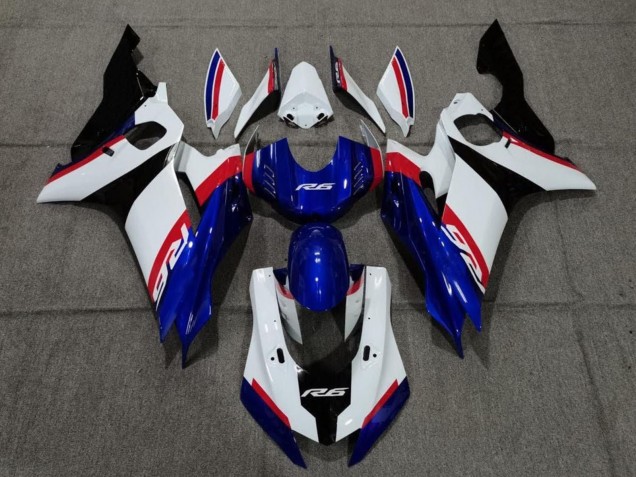 2017-2025 Yamaha YZF R6 Motorcycle Fairing - White Red Blue Black Canada