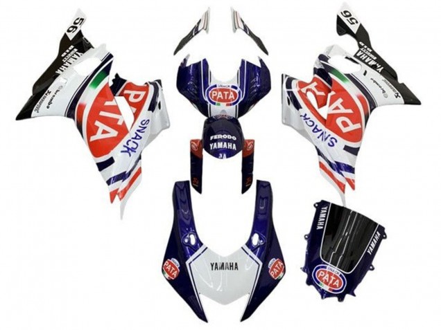 2017-2025 Yamaha YZF R6 Motorcycle Fairings - White Blue Red Black Pata Canada
