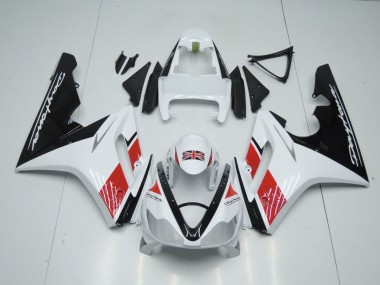 2006-2008 Triumph Daytona 675 Triple Motorcycle Fairings - White Red Glossy Black Canada