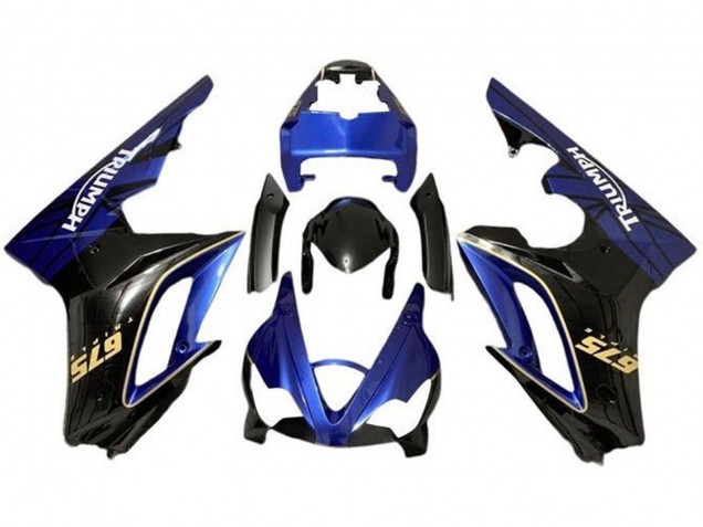 2009-2012 Triumph Daytona 675 Triple Motorcycle Fairings - Blue Glossy Black Canada