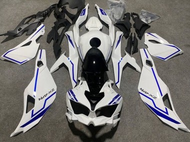 2019-2025 Kawasaki ZX4R ZX-4RR Motorcycle Fairings - White Blue Stripe Canada