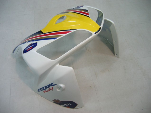 2005-2006 Honda CBR600RR Motorcycle Fairings - Blue White Yellow Rothmans Canada