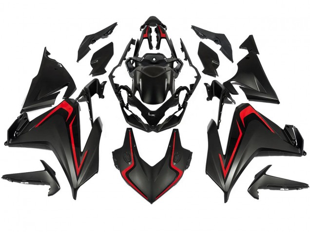 2022-2023 Honda CBR500R Motorcycle Fairing - Matte Black Red Canada