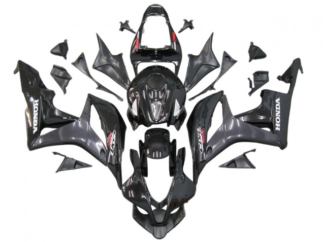 2007-2008 Honda CBR600RR Motorcycle Fairings - Grey Glossy Black with Decals Canada