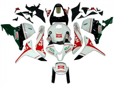 2009-2012 Honda CBR600RR Motorcycle Fairings - White Red Green Castrol San Carlo Canada