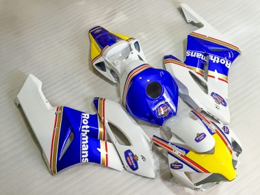 2004-2005 Honda CBR1000RR Motorcycle Fairings - White Blue Yellow Rothmans Canada
