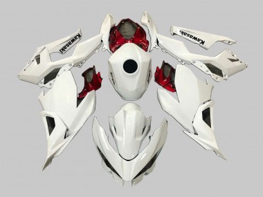 2018-2024 Kawasaki EX400 Motorcycle Fairings - White Red Black Canada