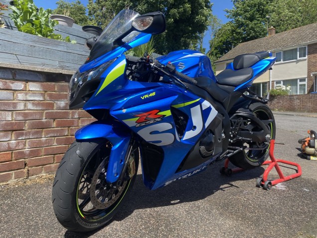 2009-2016 Suzuki GSXR 1000 Motorcycle Fairings - Blue Green White Canada