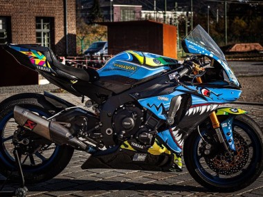 2015-2019 Yamaha YZF R1 Motorcycle Fairings - Blue Yellow Shark Canada