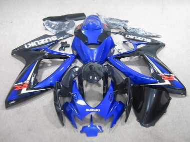 2006-2007 Suzuki GSXR 750 Motorcycle Fairings - Blue Glossy Black Canada