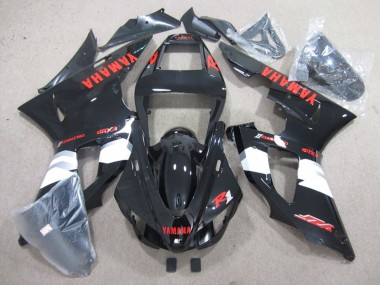 1998-1999 Yamaha YZF R1 Motorcycle Fairings - Glossy Black White Red Decals Canada
