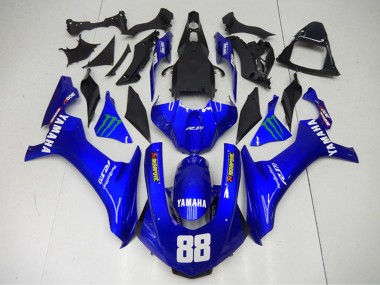 2015-2019 Yamaha YZF R1 Motorcycle Fairings - Blue Green Monster Akropovic Canada