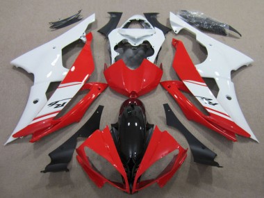 2008-2016 Yamaha YZF R6 Motorcycle Fairings Kits - White Red Glossy Black Canada
