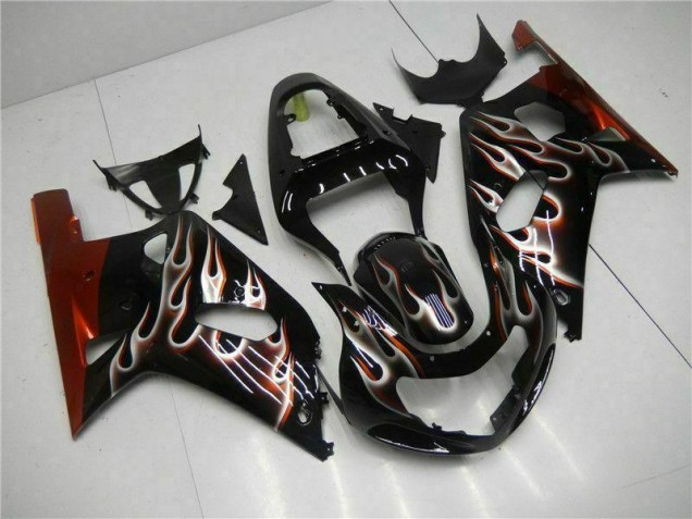 Black 01-03 GSXR 600/750 Motorcycle Fairing Kits & Plastic Black 01-03 GSXR 600/750 Motorcycle Fairing Kits & Plastic