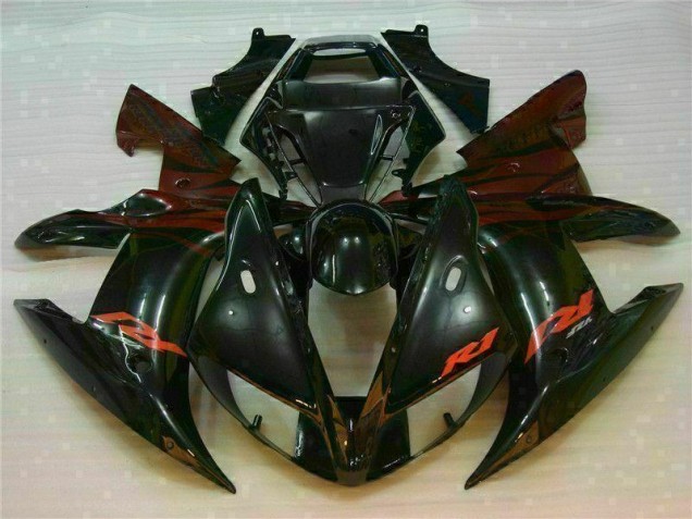 Black 02-03 YZF R1 ABS Motorcycle Fairings Black 02-03 YZF R1 ABS Motorcycle Fairings