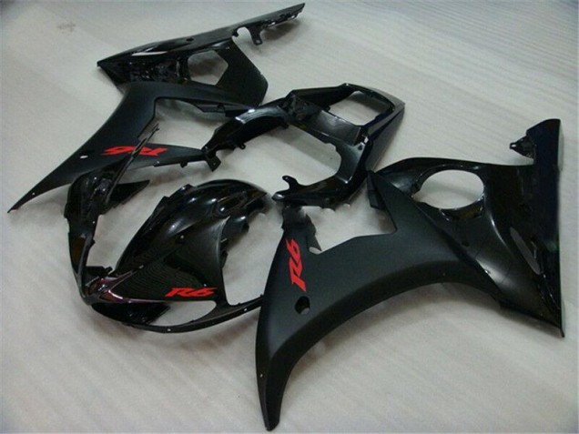 Black 03-05 YZF R6 Motorcycle Bodywork Black 03-05 YZF R6 Motorcycle Bodywork