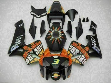 Black 05-06 CBR600RR Motorcycle Fairing Kits & Plastic