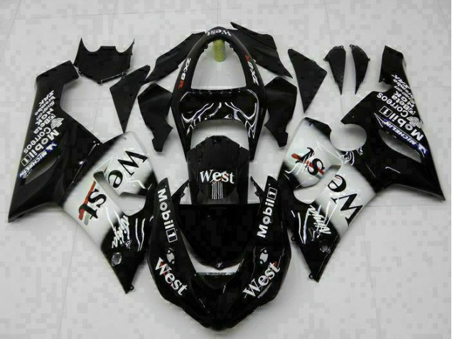 Black 05-06 ZX6R Motorcycle Fairings Black 05-06 ZX6R Motorcycle Fairings
