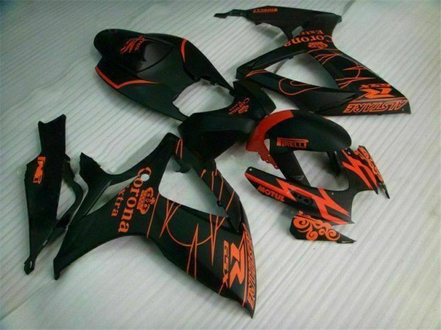 Black 06-07 GSXR 600/750 Aftermarket Motorcycle Fairing