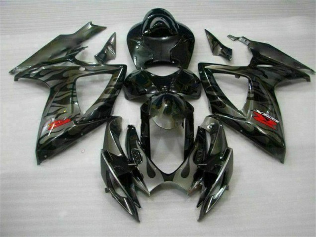 Black 06-07 GSXR 600/750 Full Motorcycle Fairing Kits
