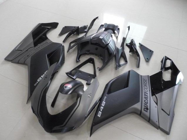 Black 07-14 Ducati 848 1098 1198 Motorcycle Fairings Black 07-14 Ducati 848 1098 1198 Motorcycle Fairings