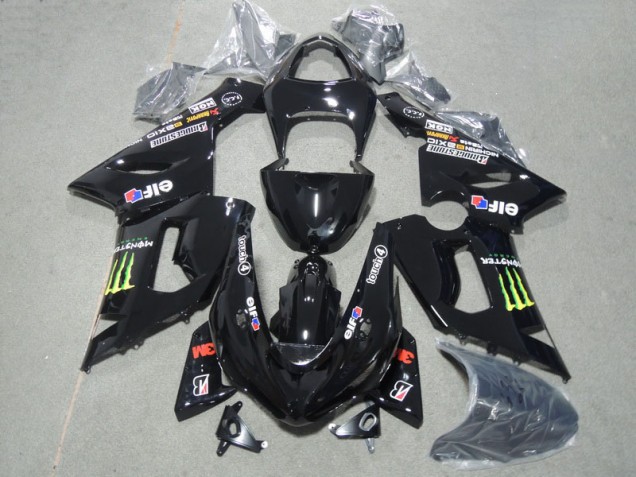 Black 3M Touch4 Monster 05-06 ZX6R Motorcycle Fairings