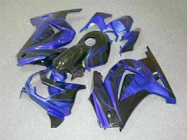 Black Blue 08-12 EX250 Motorcycle Fairing Black Blue 08-12 EX250 Motorcycle Fairing