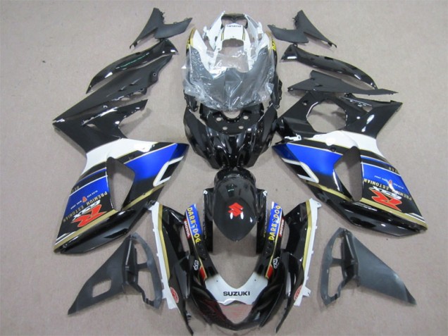 Black Blue Dark Dog 09-16 GSXR 1000 Motorcycle Fairings Black Blue Dark Dog 09-16 GSXR 1000 Motorcycle Fairings