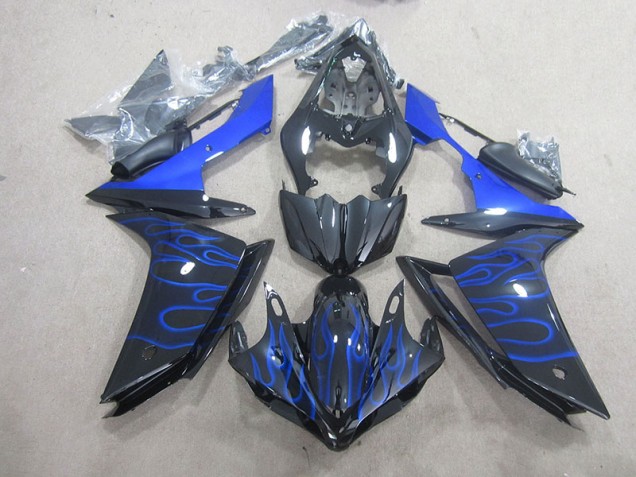 Black Blue Flame 07-08 YZF R1 Motorcycle Fairings Black Blue Flame 07-08 YZF R1 Motorcycle Fairings