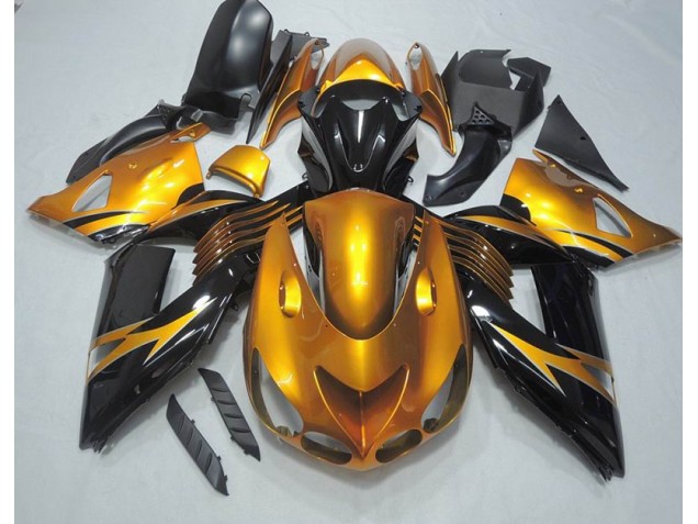 Black Gold 06-11 ZX14R ZZR1400 Motorcycle Fairings Black Gold 06-11 ZX14R ZZR1400 Motorcycle Fairings