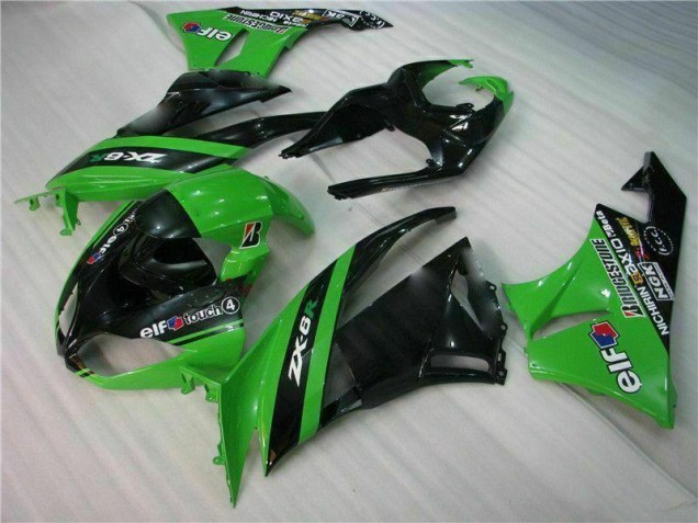 Black Green 09-12 ZX6R Motorcycle Fairing Kits Black Green 09-12 ZX6R Motorcycle Fairing Kits