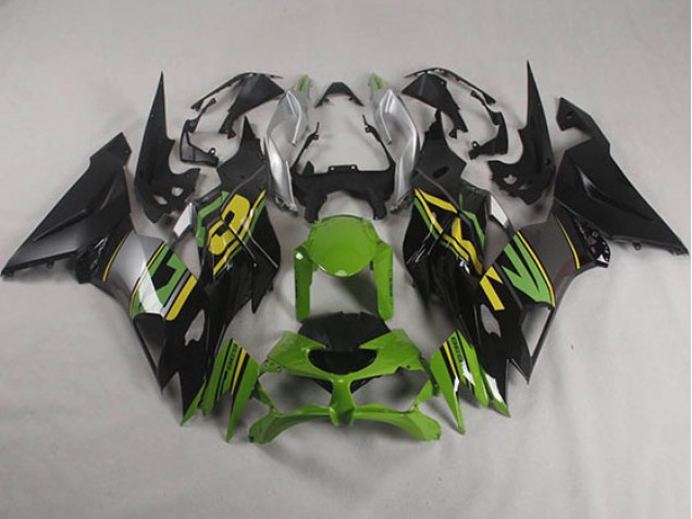 Black Green 19-23 ZX6R Motorcycle Fairings Black Green 19-23 ZX6R Motorcycle Fairings