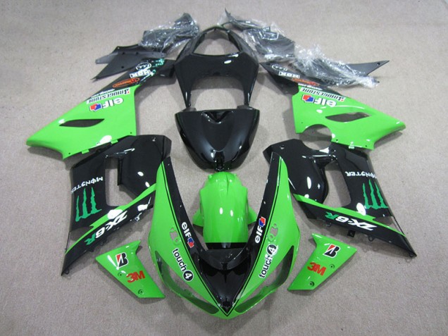 Black Green 3M Touch4 Monster 05-06 ZX6R Motorcycle Fairings Black Green 3M Touch4 Monster 05-06 ZX6R Motorcycle Fairings