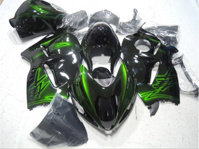 Black Green 96-07 GSXR 1300 Hayabusa Motorcycle Fairings Black Green 96-07 GSXR 1300 Hayabusa Motorcycle Fairings
