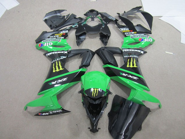 Black Green Monster 08-10 ZX10R Motorcycle Fairings
