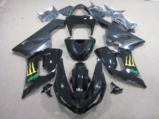 Black Green Ninja 05-06 ZX6R Motorcycle Fairings Black Green Ninja 05-06 ZX6R Motorcycle Fairings