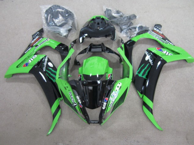 Black Green Touch4 Monster 11-15 ZX10R Motorcycle Fairings Black Green Touch4 Monster 11-15 ZX10R Motorcycle Fairings