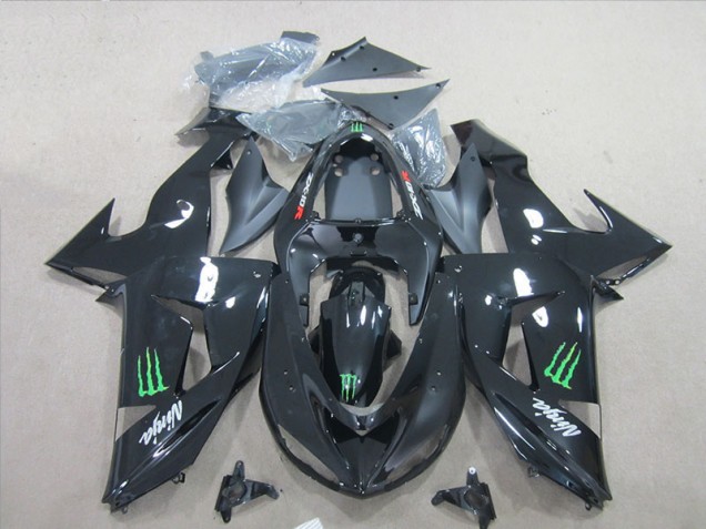 Black Ninja Green Monster 07-08 ZX6R Motorcycle Fairings Black Ninja Green Monster 07-08 ZX6R Motorcycle Fairings